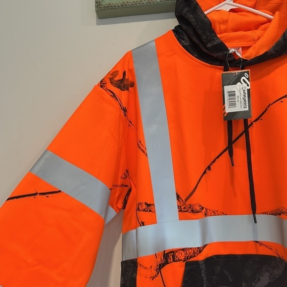 SafetyShirtz SS360 Orange American Grit Hoodie ANSI Class 3 new men’s large - Picture 3 of 6